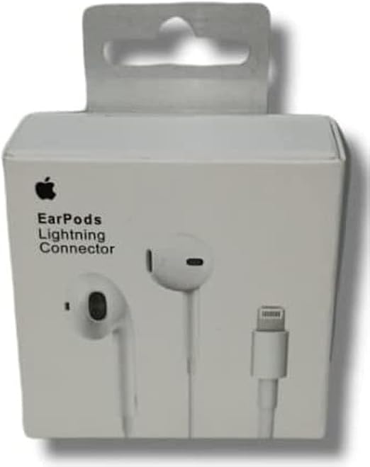 سماعة iPhone أصلية – Lightning EarPods متوافقة مع iPhone 16 Pro Max