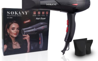 مجفف شعر احترافي Sokany SK-3890 – قوة 2300 واط لتصفيف مثالي