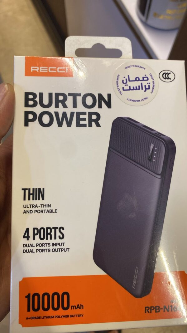 ⁦Recci Burton Power 10000mAh Power Bank⁩ - الصورة ⁦2⁩
